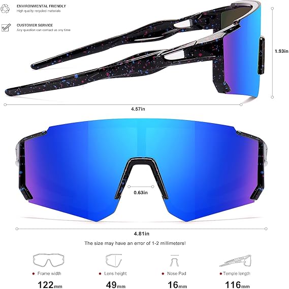 Kids Baseball Sports Sunglasses